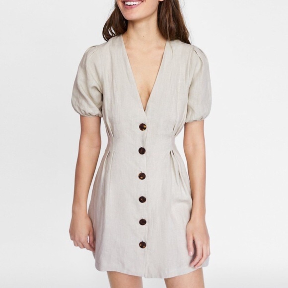 Zara button down dress